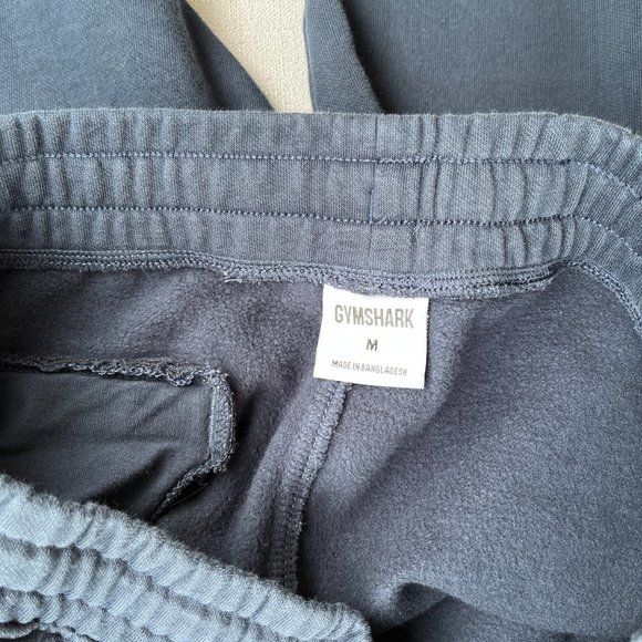 Gymshark Joggers Sweatpants Mens Size Medium Navy Pants Gym Tapered Logo - Picture 11 of 12